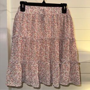 She + Sky Multicolor Floral A-Line Skirt Plus Size 1X